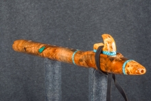 Maple Burl Native American Flute, Minor, Mid G-4, #R9C (2)